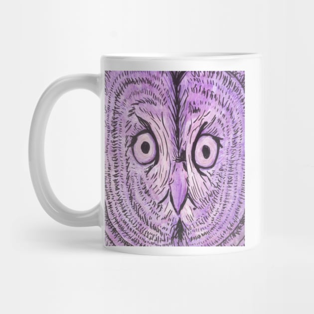 Purple Owl Face by HeartonSleeves